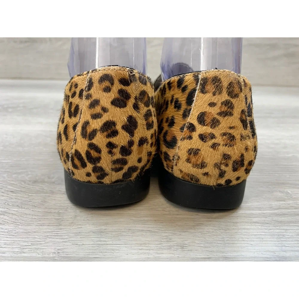 Rockport Total Motion Women's Leopard Calf Hair Loafers Brown 7 Comfort Shoes